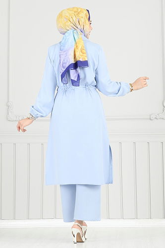 moda selvim طقم أزرق فاتح 021MR1078 - Thumbnail