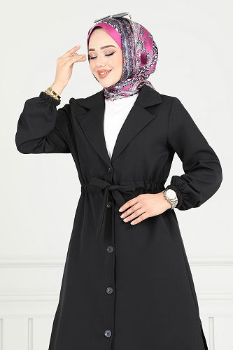 moda selvim طقم أسود 021MR1078 - Thumbnail