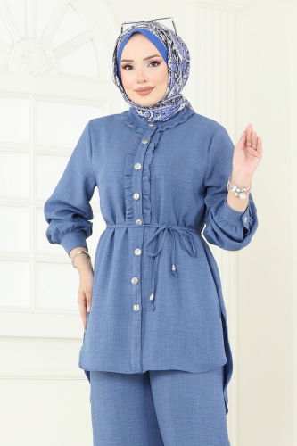 moda selvim طقم ازرق 022MR1078 - Thumbnail