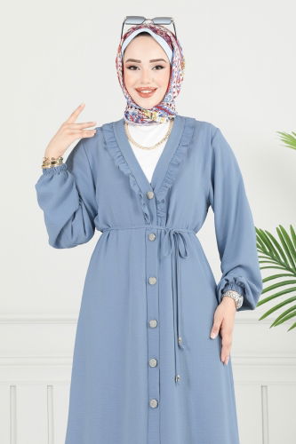 moda selvim طقم أزرق فاتح 023MR1078 - Thumbnail