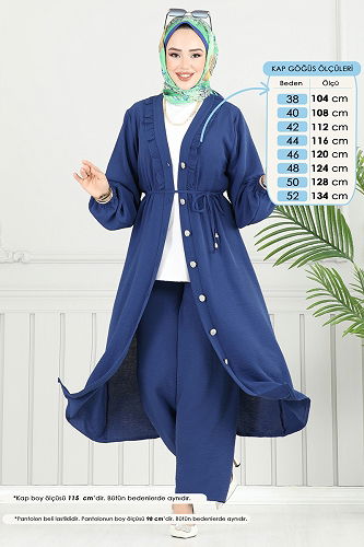 moda selvim طقم ازرق 023MR1078 - Thumbnail