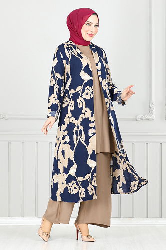 moda selvim طقم النافي الداكن والرؤية 0332BGS895 - Thumbnail