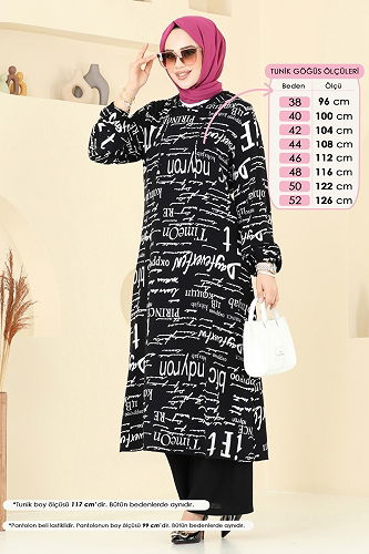 moda selvim Combined 0335BG354 Black - Thumbnail