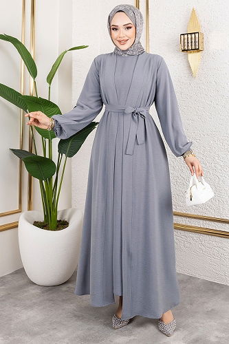 moda selvim طقم رمادي 0336BG354 - Thumbnail