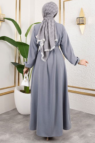 moda selvim طقم رمادي 0336BG354 - Thumbnail