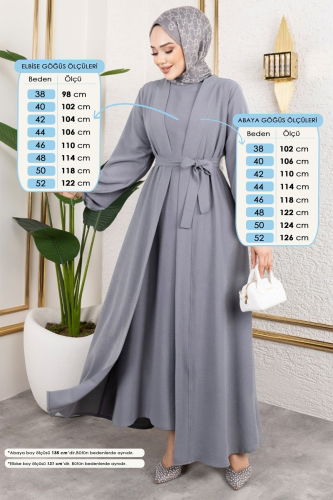 moda selvim طقم رمادي 0336BG354 - Thumbnail