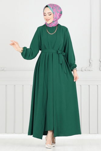 moda selvim طقم زيتي 0336BG354 - Thumbnail