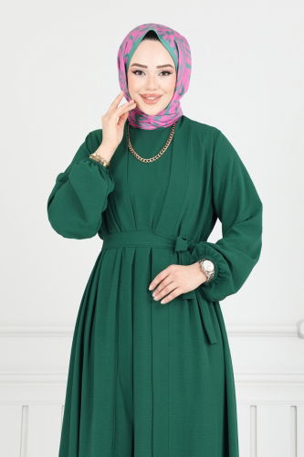 moda selvim طقم زيتي 0336BG354 - Thumbnail