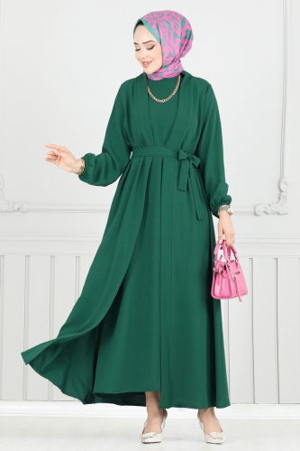 moda selvim طقم زيتي 0336BG354 - Thumbnail