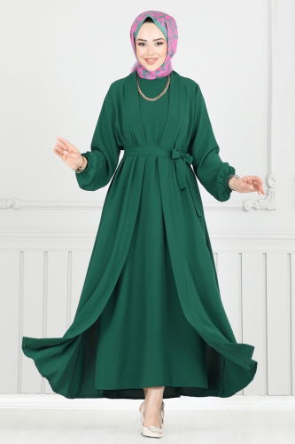 moda selvim طقم زيتي 0336BG354 - Thumbnail