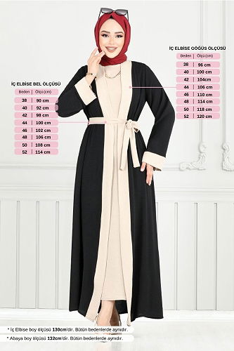 moda selvim طقم أسود 0339BGS895-M - Thumbnail