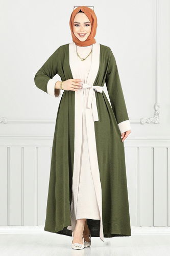 moda selvim Combined 0339BGS895-M Khaki - Thumbnail