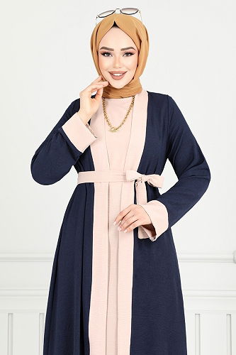 moda selvim طقم كحلي 0339BGS895-M - Thumbnail