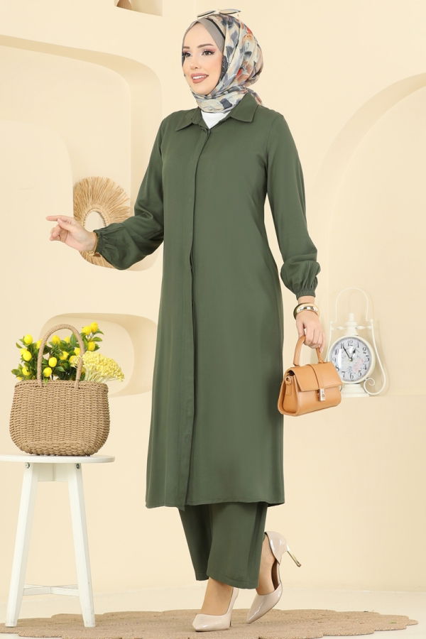 Modaselvim الاطقم طقم اخضر عفني 0340BG354