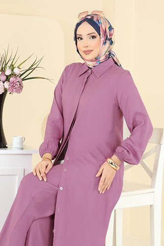 moda selvim طقم ليلكي 0340BG354 - Thumbnail