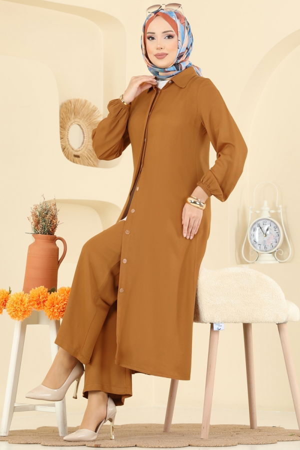 Modaselvim الاطقم طقم خردلي 0340BG354