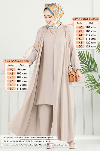 moda selvim طقم بيج 0342BG354 - Thumbnail