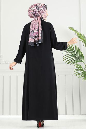 moda selvim طقم أسود 0342BGS895-M - Thumbnail