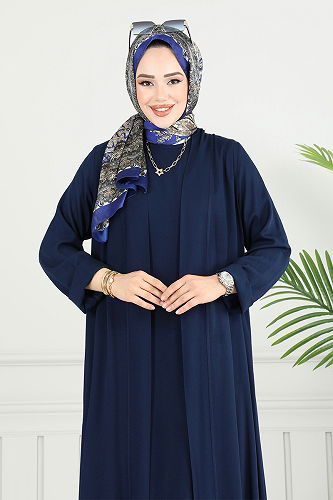 moda selvim طقم كحلي 0342BGS895-M - Thumbnail