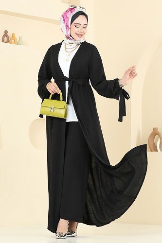 moda selvim طقم أسود 0344BG354 - Thumbnail