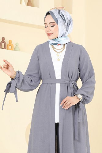 moda selvim طقم رمادي 0344BG354 - Thumbnail