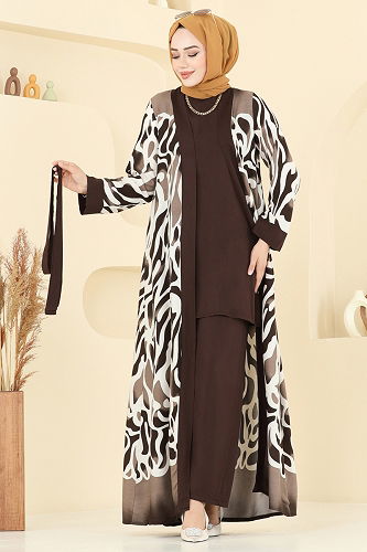 moda selvim Combined 0345BG354 Pattern 1 Brown - Thumbnail