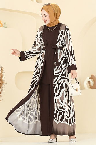 moda selvim Combined 0345BG354 Pattern 1 Brown - Thumbnail