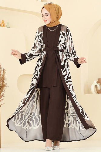 moda selvim Combined 0345BG354 Pattern 1 Brown - Thumbnail