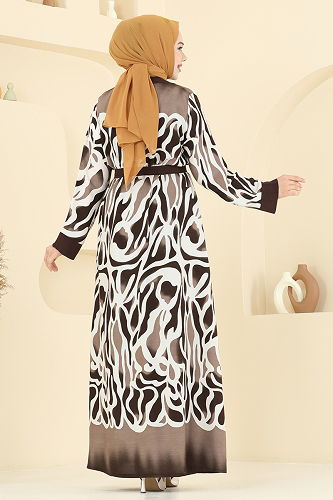 moda selvim طقم نمط 1 بني 0345BG354 - Thumbnail