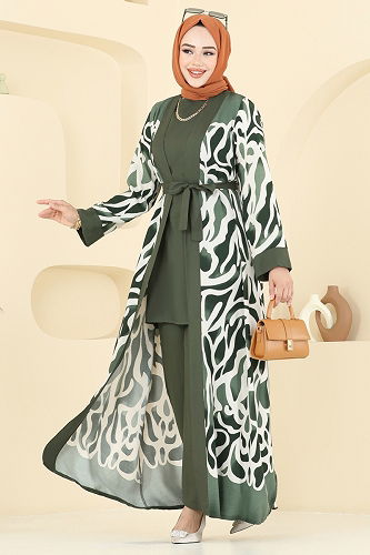 moda selvim Combined 0345BG354 Pattern 1 Khaki - Thumbnail