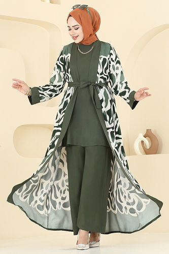 moda selvim Combined 0345BG354 Pattern 1 Khaki - Thumbnail