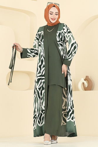 moda selvim Combined 0345BG354 Pattern 1 Khaki - Thumbnail