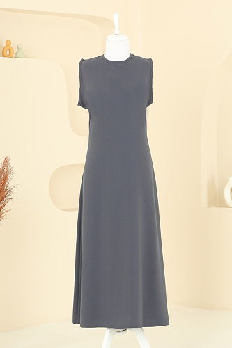 moda selvim طقم رمادي غامق 0347BG354 - Thumbnail