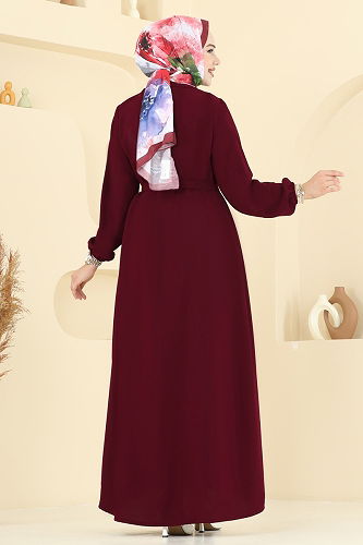 moda selvim طقم خمري 0347BG354 - Thumbnail