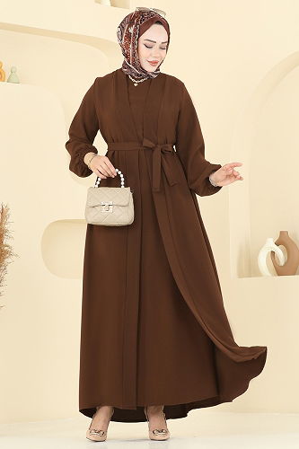 moda selvim طقم بني فاتح 0347BG354 - Thumbnail