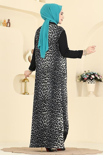 moda selvim Combined 0350ERK1158 Pattern 1 Black & Vision - Thumbnail