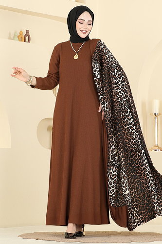 moda selvim طقم نمط 1 بني 0350ERK1158 - Thumbnail