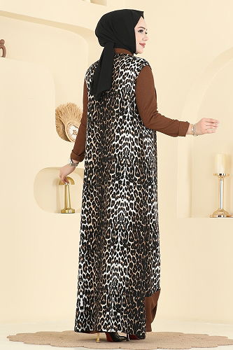 moda selvim Combined 0350ERK1158 Pattern 1 Tan - Thumbnail