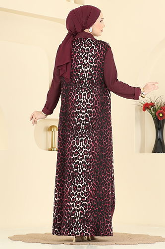 moda selvim طقم نمط 1 خمري 0350ERK1158 - Thumbnail