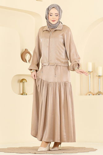 moda selvim طقم بيج 0353ERK1158 - Thumbnail