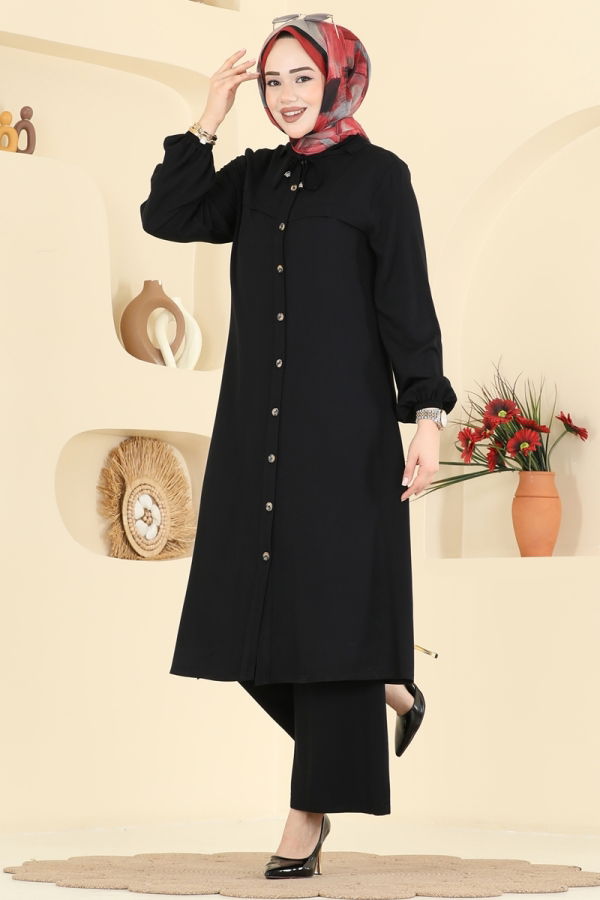 Modaselvim Hijab Combinations Combined 0355BG354 Black