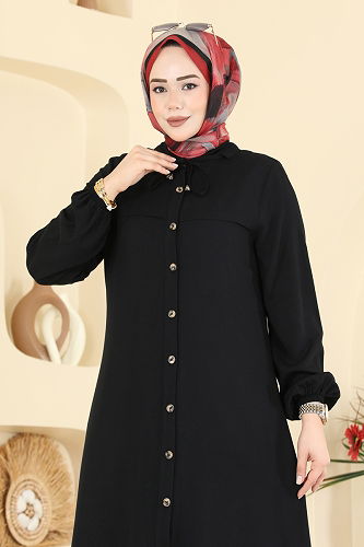 moda selvim طقم أسود 0355BG354 - Thumbnail