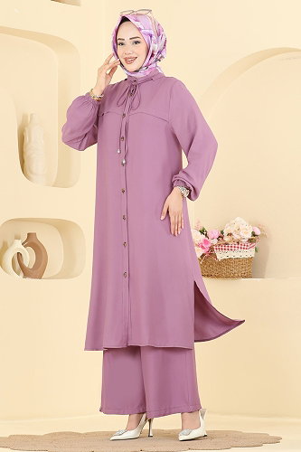moda selvim طقم وردي 0355BG354 - Thumbnail
