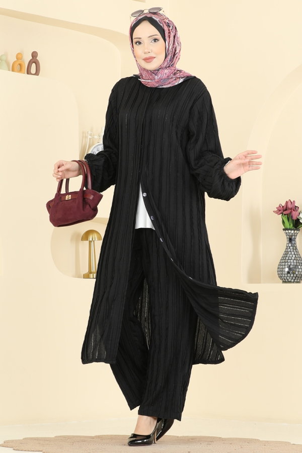 Modaselvim Hijab Combinations Combined 0356ERK1158 Black