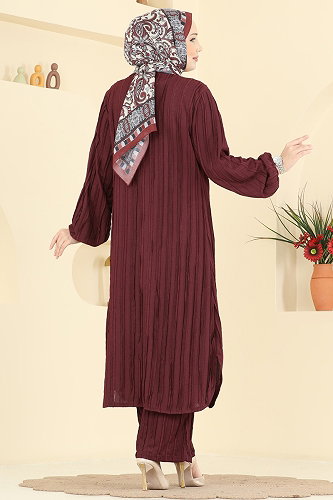 moda selvim Combined 0356ERK1158 Burgundy - Thumbnail