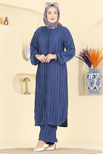 moda selvim طقم ازرق 0356ERK1158 - Thumbnail