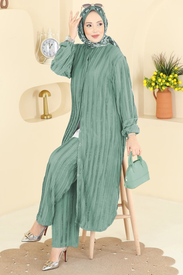 Modaselvim مهرجان الفرص طقم أخضر باهت 0356ERK1158