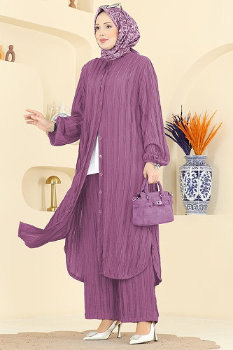 moda selvim طقم وردي 0356ERK1158 - Thumbnail
