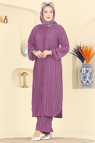 moda selvim طقم وردي 0356ERK1158 - Thumbnail