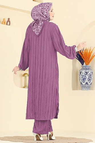 moda selvim طقم وردي 0356ERK1158 - Thumbnail